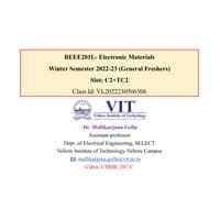 Module 4 Introduction of Dielectric materials, Electronic Materials - BEEE201L