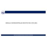 Microcontroller Architecture 8051 (Module 3 MPMC)