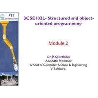 Arrays Structured and Object-Oriented Programming-BCSE102L