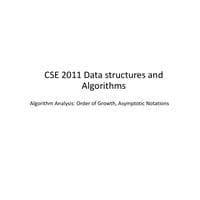 Asymptotic notations Data Structures and Algorithms-BCSE202L