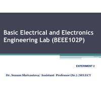 Software experiment 2 Verification of thevenin_s theorem Basic Electrical and Electronic Engineering Lab- BEEE102P