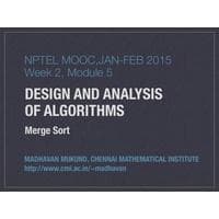 Merge sort Data Structures and Algorithms-BCSE202L