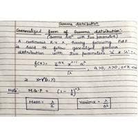 Probability and Statistics Gamma Distribution-BMAT202L