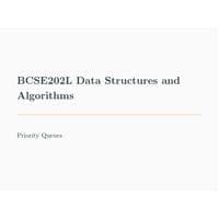 Priority queues Data Structures and Algorithms-BCSE202L(2)