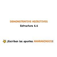 Demonstrative adjectives Spanish 1 - BESP101L