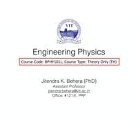 Engineering  Physics Introduction to Quantum Mechanics